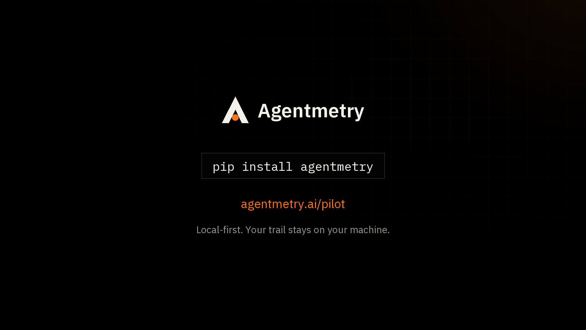 The 90-second Agentmetry demo: agentmetry demo, a critical credential-exfil finding, an edited trail failing verify, and a SIEM outage that queues events instead of dropping them
